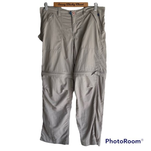 Magellan Sportswear Khaki Ladies Outdoor Hiking Nylon Convertible‎ Pants, 12 - Picture 1 of 8